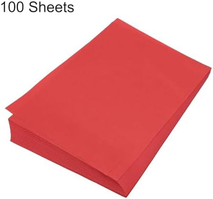 MECCANIXITY 100 Sheet Origami Paper Double Sided Red 8.3 x 5.8 Inch Square Sheet for Art Craft Project, Beginners, Gifts Decor - Image 3