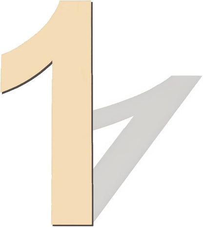 15 Inch Large Wooden Numbers 1, Blank Wood Number 1, Big Unfinished Wooden Numbers for DIY Craft,Large Wooden Number Signs, Large Wood Numbers for Birthday Wedding Party Decorations