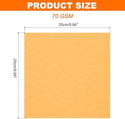 MECCANIXITY 75 Sheet Origami Paper Double Sided 10x10" Fluorescent Orange - Image 2