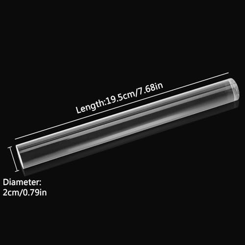AUGSUN 1 Piece Acrylic Polymer Clay Roller Clear Rolling Pin - Image 3