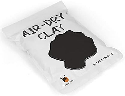 Cutedeer Black Air Dry Clay, 1.1lb Foam Modeling Clay, Soft Squishy Molding for Kids Adults, Arts & Crafts Project Slime Supplies(1.1lb - 1 Pack, Black) - Image 6