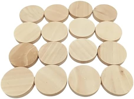 100PCS Natural Wood Slices 1.2 inch Blank Round Wooden Discs Unfinished Wood Circles Blank Wooden Ornaments for DIY Crafts - Image 5