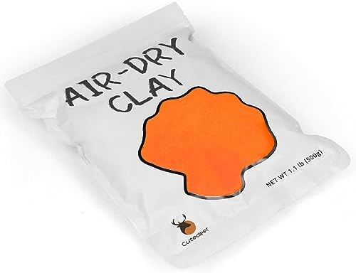 Cutedeer Orange Air Dry Clay, 1.1lb Foam Modeling Clay, Soft Squishy Molding for Kids Adults, Arts & Crafts Project Slime Supplies(1.1lb - 1 Pack, Orange) - Image 6