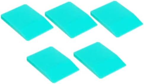 JAJADO 5 Packs Mini Squeegee, Silk Printing Squeegees for Chalk Paste, Self-Adhesive Stencil Screen Scraper Printing Tool Small Squeegee Turquoise Silicone for Transfer Chalk Paint Stencil Ink by JAJADO