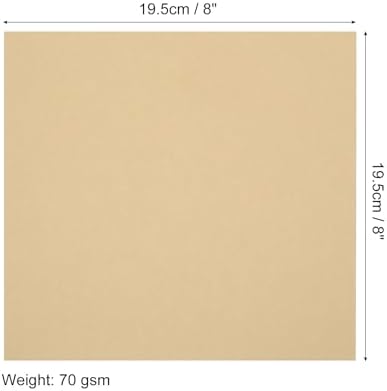 MECCANIXITY 50 Sheets Origami Paper Double Sided 8x8 Inch(20x20cm) Square Sheet for Art Craft Project, Beginners, Gifts Decor, Khaki - Image 2