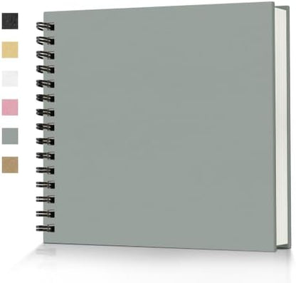 Popotop 10x10 Inch Scrapbook Photo Album, 60 Page Decorative Kraft Paper Book for 4x6 8x10 Pictures, DIY Memory Photo Albums as Gifts for Wedding Baby Christmas School Family by Popotop