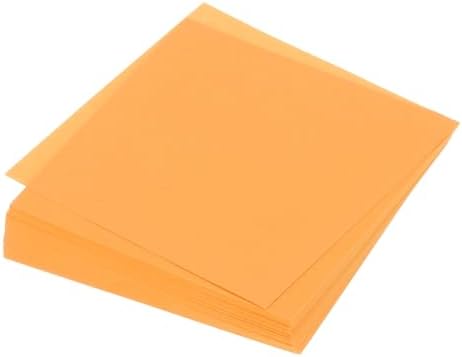 MECCANIXITY 100 Sheet Origami Paper Double Sided Fluorescent Orange 3x3 Inch Square Sheet for Art Craft Project, Beginners, Gifts Decor by MECCANIXITY