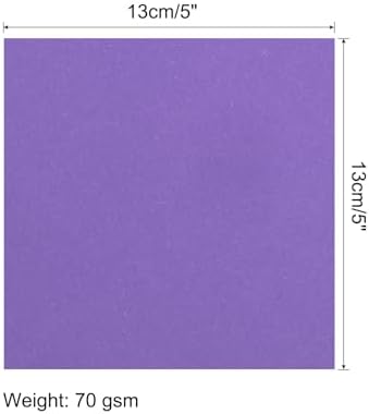 MECCANIXITY 25 Sheet Origami Paper Double Sided Deep Purple 5x5 Inch Square Sheet for Art Craft Project, Beginners, Gifts Decor - Image 2