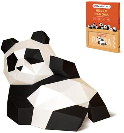 3D Panda Xingxing Origami Paper Craft Kit, Fun DIY Pre-Cut 3D Paper Art Model for Teens & Adults, Easy Handmade Animal Figurine Sculpture Gift Set for Bookshelf Decoration by Unknown