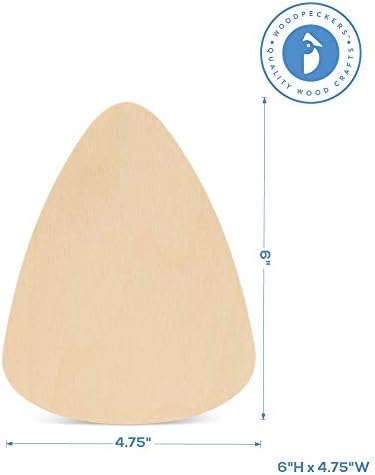 Wood Candy Corn Cutouts 6 x 4-3/4 Inch, Pack of 12 Unfinished Wooden Cutouts to Paint and Display, and DIY Halloween Décor, by Woodpeckers - Image 4