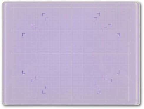GLASSBOARD STUDIO Glass Craft Mat - Magnetic, Heat & Scratch Resistant - For Crafting, Cutting, Painting, Mixed Media Artwork - Grid Lines, Non-Slip Rubber Feet (Meadow Lilac 9"L x 12"W) by GlassboardStudio