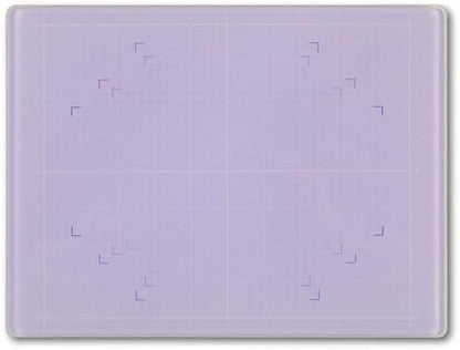 GLASSBOARD STUDIO Glass Craft Mat - Magnetic, Heat & Scratch Resistant - For Crafting, Cutting, Painting, Mixed Media Artwork - Grid Lines, Non-Slip Rubber Feet (Meadow Lilac 9"L x 12"W) by GlassboardStudio