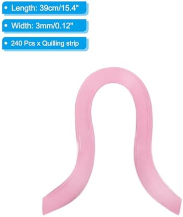 PATIKIL 240pcs Quilling Strips Paper, 3mm x 39cm Pink Red - Image 2