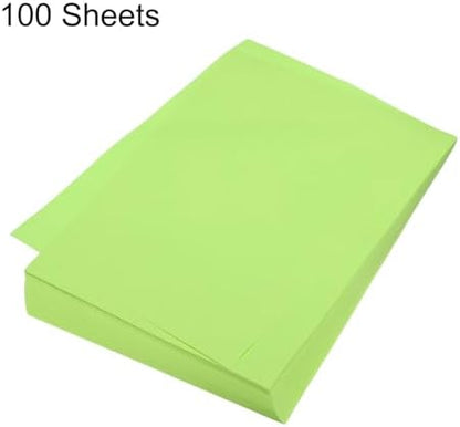 MECCANIXITY 100 Sheet Origami Paper Double Sided Fluorescent Green 8.3 x 5.8 Inch Square Sheet for Art Craft Project, Beginners, Gifts Decor - Image 3