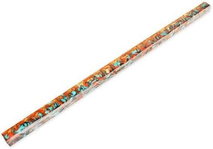 Legacy Premium Resin Pen Blank - Autumn Sunsets (Orange, Blue, Black and Gold Swirl), 20" Long, For Pen and Project Kits, Woodturning and Crafts by LegacyWoodturning