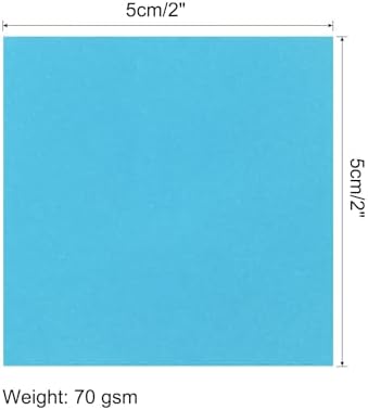 MECCANIXITY 50 Sheet Origami Paper Double Sided Aquamarine Blue 2x2 Inch Square Sheet for Art Craft Project, Beginners, Gifts Decor - Image 2