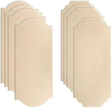 8 Pack Unfinished Wooden Plaques 6"x14"-0.25 Inch Thick Beveled MDF Wood Sign for Burning DIY Crafts - Image 2