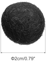 PATIKIL Wool Felt Balls Beads Wool Felting Pom 2cm 20mm Black for Home Crafts Handcrafts Project DIY Pack of 5 - Image 2