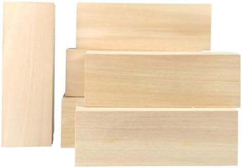 Ninekong 6PCS Basswood Carving Blocks，Whittling Wood Carving Kit,Soft Basswood for Carving(6"x2"x2") - Image 2