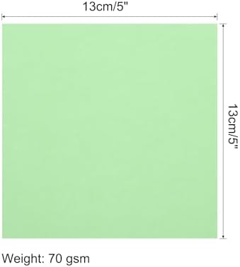 MECCANIXITY 100 Sheet Origami Paper Double Sided Light Green 5x5 Inch Square Sheet for Art Craft Project, Beginners, Gifts Decor - Image 2
