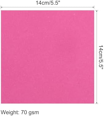 MECCANIXITY 100 Sheet Origami Paper Double Sided Rose Red 5.5 x 5.5 Inch Square Sheet for Art Craft Project, Beginners, Gifts Decor - Image 2