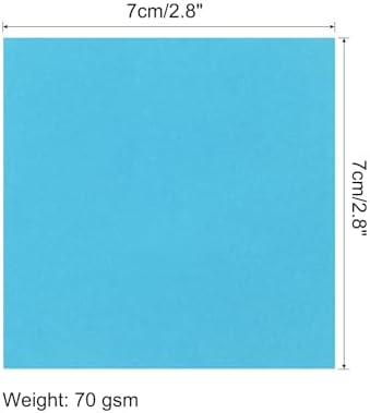 MECCANIXITY 25 Sheet Origami Paper Double Sided Aquamarine Blue 2.5x2.5 Inch Square Sheet for Art Craft Project, Beginners, Gift Decoration - Image 2
