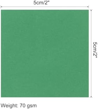 MECCANIXITY 25 Sheet Origami Paper Double Sided Emerald Green 2x2 Inch Square Sheet for Art Craft Project, Beginners, Gifts Decor - Image 2