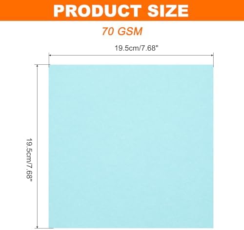 MECCANIXITY 75 Sheet Origami Paper Double Sided 8x8" Light Blue - Image 2