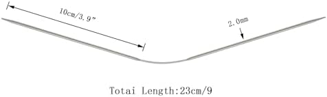 3Pcs Size US 0 (2mm) 9-inch (23cm) Double-Pointed Flexible Circular Needles，Handmade DIY Projects Like Sweater, Scarf, Gloves, ect - Image 2