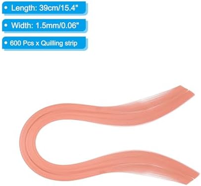 PATIKIL Quilling Strips Paper 600pcs 1.5mm 39cm Origami Paper Quilling Kits for Art DIY Hand Craft Christmas, Light Red - Image 2
