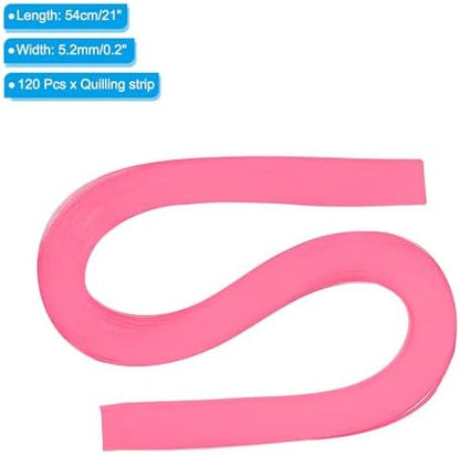 PATIKIL 120pcs Quilling Strips Paper 3/16"(5.2mm) 21"(54cm) Origami Paper Quilling Strip for Art DIY Hand Craft Christmas, Bright Peach Red - Image 2