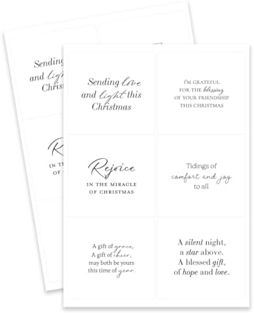 Katy Sue O Holy Night Peelables Stickers for Christmas Card Making. 48 Peelable, Peel Offs, Joyful Christian Verses & Sentiments for Card Making Supplies. Stickers are 4 x 3.7 inches - Image 3