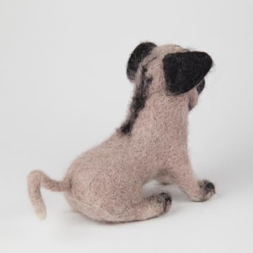 Wizardi Beginner Needle Felting Kit for Adults - Pugdog. Animal Felting Kit 5.12x5.71 Inches. Felting Tools. Wool Felting Supplies. Felt Crafts. Wool Felt. V-149C Charivna Mit - Image 6