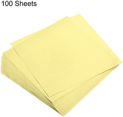 MECCANIXITY 100 Sheets Origami Paper Double Sided Light Yellow 6x6 Inch Square Sheet for Art Craft Project, Beginners, Gifts Decor - Image 3