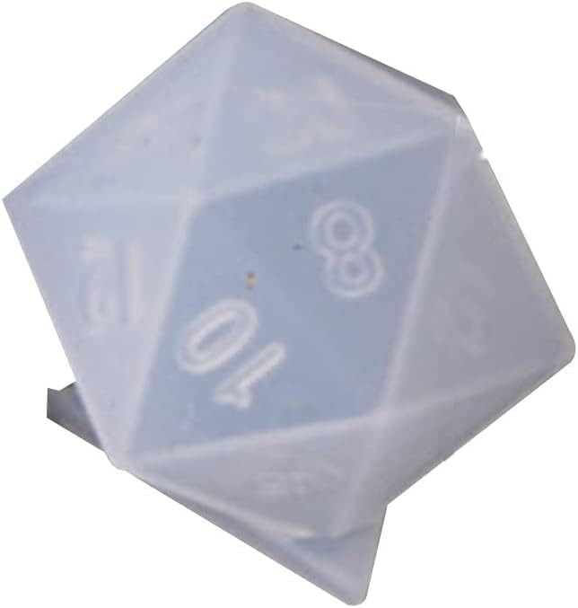 Calsgkspray Epoxy Mold Dice Fillet Shape Resin Molds Digital Game Crafts Epoxy Resin Casting Molds for DIY Crafts Keychains Jewelry Making Jewelry Casting Supplies, White by Calsgkspray