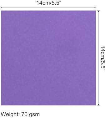 MECCANIXITY 25 Sheet Origami Paper Double Sided Deep Purple 5.5x5.5 Inch Square Sheet for Art Craft Project, Beginners, Gifts Decor - Image 2