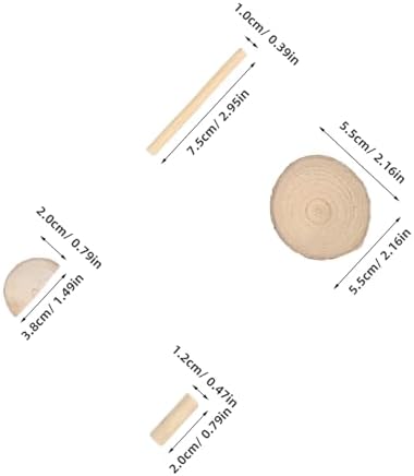 ARTIBETTER Wooden Craft Kits for Adults with Natural and Semicircular Wood Slices Unfinished DIY Wooden Craft Decoration Pieces for Ornament Making - Image 2