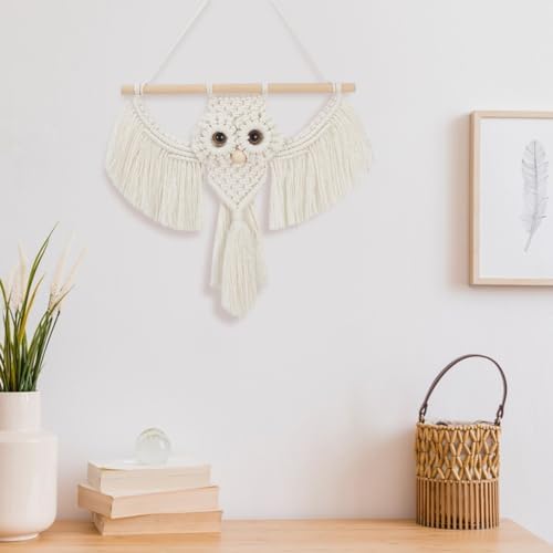 BEUNITONE Macrame Kits for Adults - 2 Set Beginner DIY Macrame Kit with Instructions, Cotton Rope Owl Decoration for Wall and Hallways - Image 6