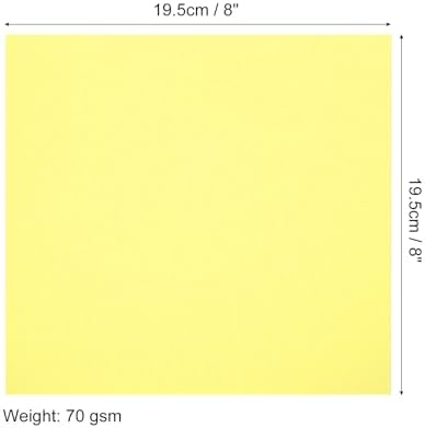 MECCANIXITY 50 Sheets Origami Paper Double Sided 8x8 Inch(20x20cm) Square Sheet for Art Craft Project, Beginners, Gifts Decor, Pale Yellow - Image 2