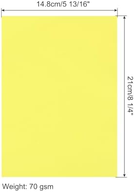 MECCANIXITY 100 Sheet Origami Paper Double Sided Fluorescent Yellow 8.3 x 5.8 Inch Square Sheet for Art Craft Project, Beginners, Gifts Decor - Image 2