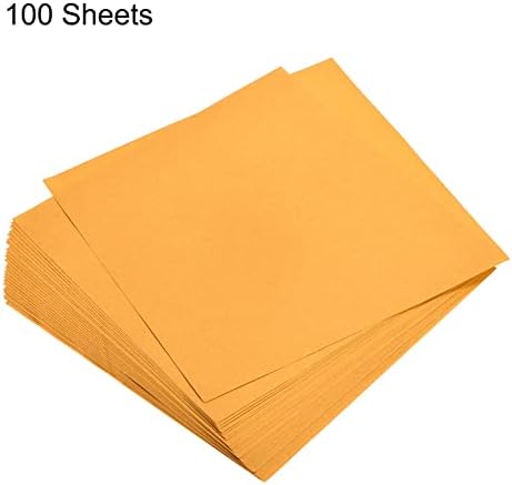 MECCANIXITY 100 Sheets Origami Paper Double Sided Fluorescent Orange 6x6 Inch Square Sheet for Art Craft Project, Beginners, Gifts Decor - Image 3