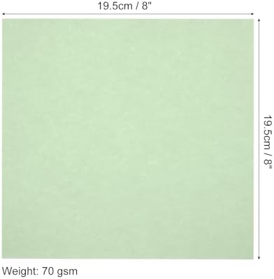 MECCANIXITY 50 Sheets Origami Paper Double Sided 8x8 Inch(20x20cm) Square Sheet for Art Craft Project, Beginners, Gifts Decor, Light Green - Image 2