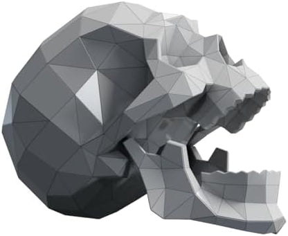 Human Skull Paper Sculpture,Pre-cut DIY Papercraft Kit,Handmade Real Size Anatomy,White Color,Low Poly Home Decor,All Accessories Included - Image 7