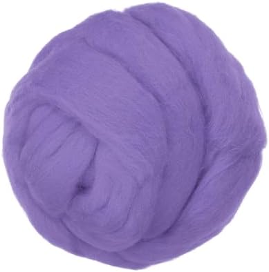 PATIKIL Wool Roving Yarn, 150G/5.3OZ Soft Felting Wool Pure Chunky Roving Yarn Bulk for Needle Felting Knitting Blanket Spinning Weaving DIY Craft, Purple by PATIKIL
