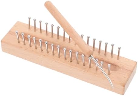 COHEALI Wooden Knitting Loom Kit with Crochet Hook Solid Beech Scarf Knitting Loom 6.29In Lightweight DIY Weaving Tool for Handmade Scarves and Crafts - Image 5