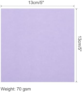MECCANIXITY 100 Sheet Origami Paper Double Sided Light Purple 5x5 Inch Square Sheet for Art Craft Project, Beginners, Gifts Decor - Image 2