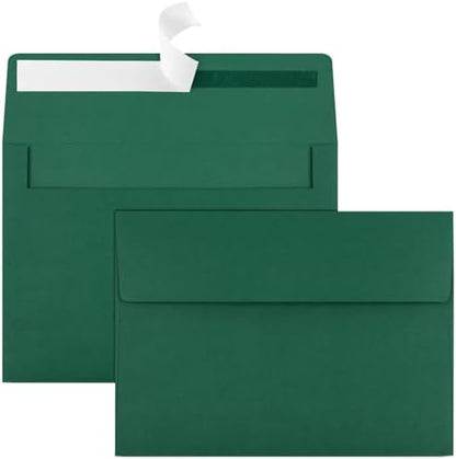 70 Packs of Invitation Envelopes, A2 Dark Green Postcard Envelopes for 4.5x5.5 Cards for Invitations, Self Seal for Photos RSVP, Greeting Cards by Joyberg