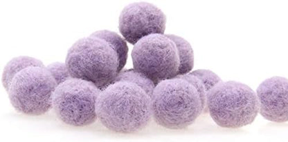 Needle Felt Balls Pure Wool Beads Felted Wool Balls 15mm Handmade DIY Crafts 20pcs (Lavendar) - Image 2