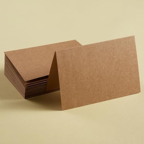 50 Pack Blank Folded Cardstock Cards, Brown, 5x7 - Image 4