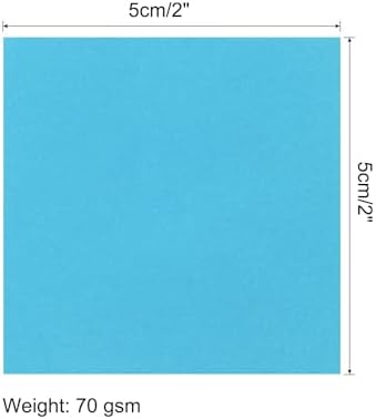 MECCANIXITY 100 Sheet Origami Paper Double Sided Aquamarine Blue 2x2 Inch Square Sheet for Art Craft Project, Beginners, Gifts Decor - Image 2